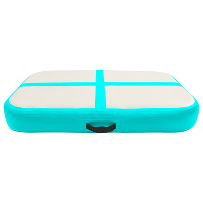 Inflatable Gymnastics Mat with Pump 60x100x20 cm PVC Green