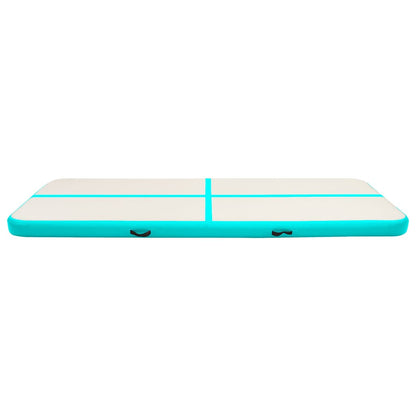 Inflatable Gymnastics Mat with Pump 300x100x15 cm PVC Green