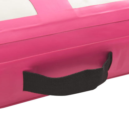 Inflatable Gymnastics Mat with Pump 600x100x15 cm PVC Pink