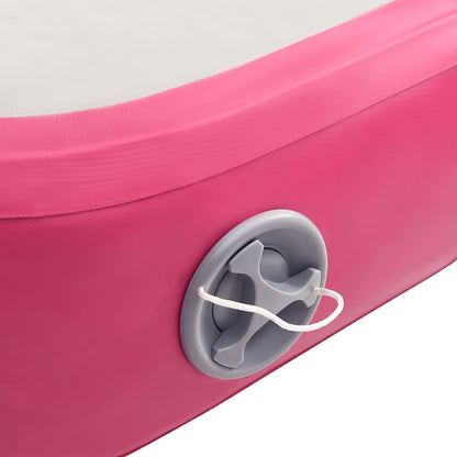 Inflatable Gymnastics Mat with Pump 600x100x15 cm PVC Pink