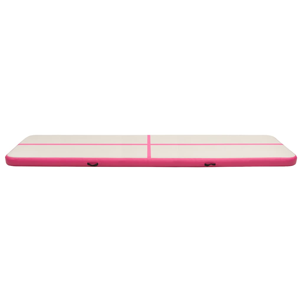 Inflatable Gymnastics Mat with Pump 700x100x15 cm PVC Pink