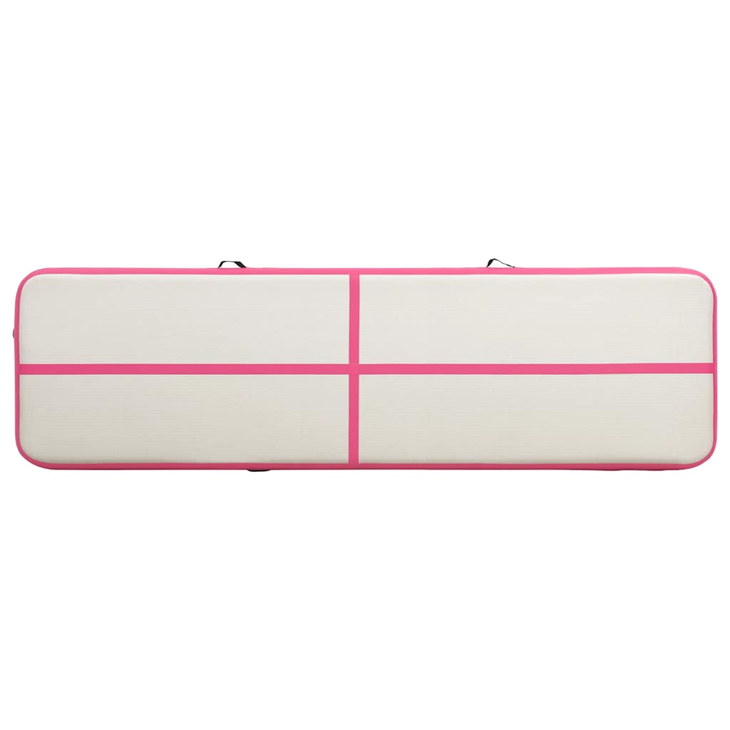 Inflatable Gymnastics Mat with Pump 800x100x15 cm PVC Pink