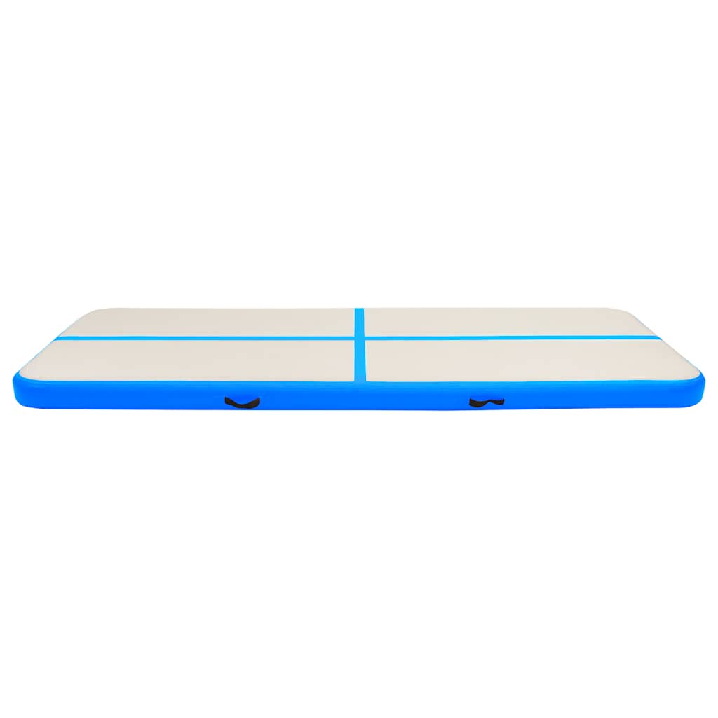 Inflatable Gymnastics Mat with Pump 300x100x20 cm PVC Blue