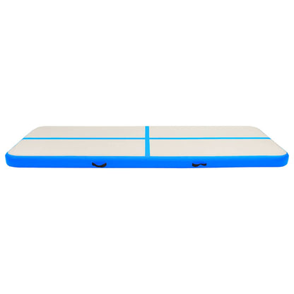 Inflatable Gymnastics Mat with Pump 300x100x20 cm PVC Blue