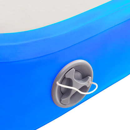 Inflatable Gymnastics Mat with Pump 300x100x20 cm PVC Blue