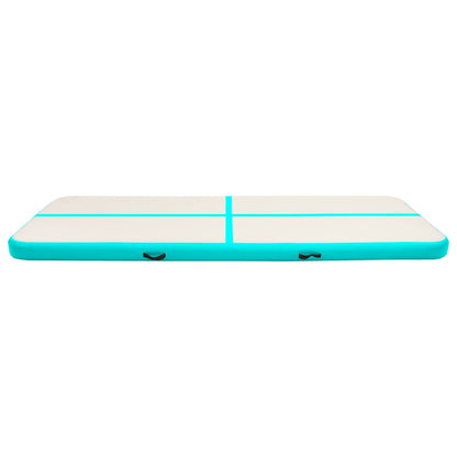 Inflatable Gymnastics Mat with Pump 400x100x20 cm PVC Green