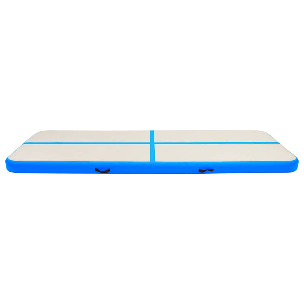 Inflatable Gymnastics Mat with Pump 500x100x20 cm PVC Blue