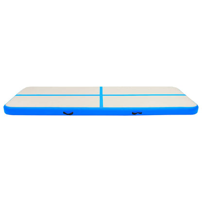 Inflatable Gymnastics Mat with Pump 500x100x20 cm PVC Blue