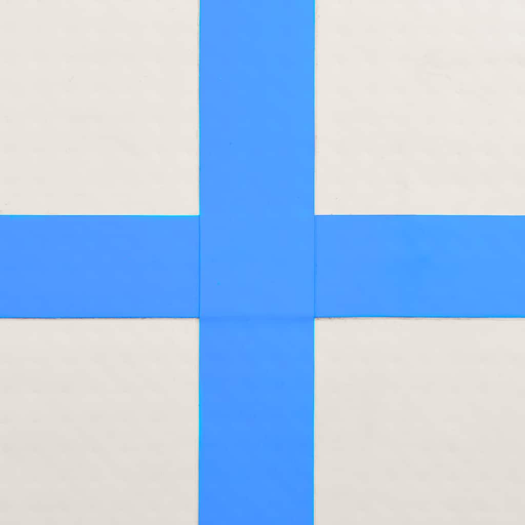 Inflatable Gymnastics Mat with Pump 500x100x20 cm PVC Blue