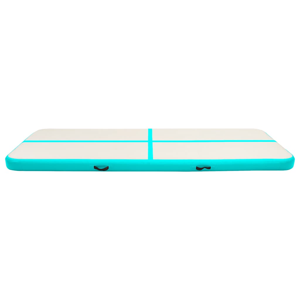 Inflatable Gymnastics Mat with Pump 500x100x20 cm PVC Green