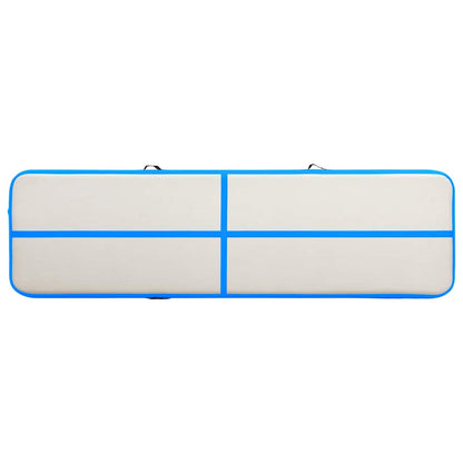 Inflatable Gymnastics Mat with Pump 700x100x20 cm PVC Blue