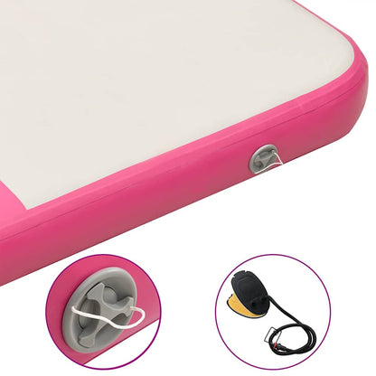 Inflatable Gymnastics Mat with Pump 200x200x10 cm PVC Pink