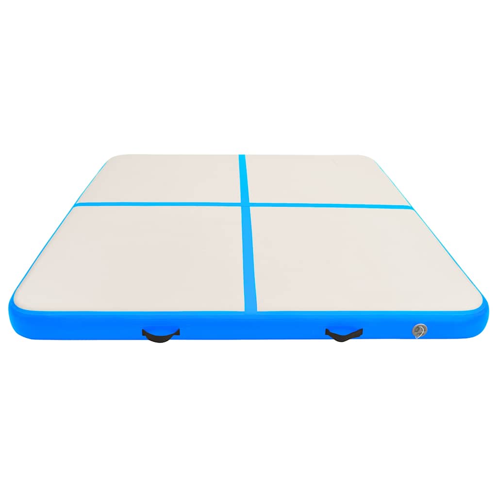 Inflatable Gymnastics Mat with Pump 200x200x20 cm PVC Blue