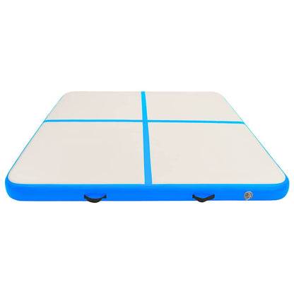 Inflatable Gymnastics Mat with Pump 200x200x20 cm PVC Blue