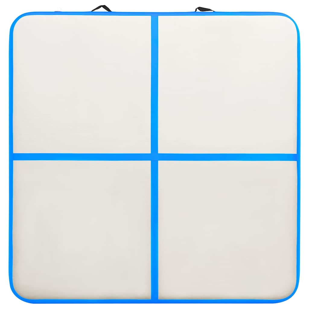 Inflatable Gymnastics Mat with Pump 200x200x20 cm PVC Blue