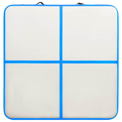 Inflatable Gymnastics Mat with Pump 200x200x20 cm PVC Blue