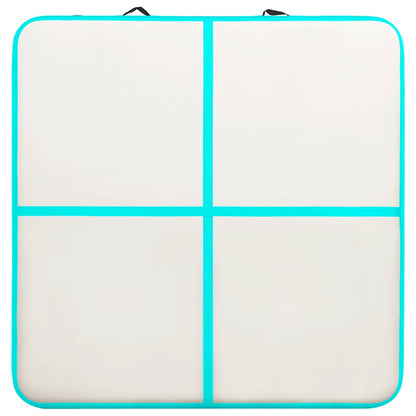 Inflatable Gymnastics Mat with Pump 200x200x20 cm PVC Green