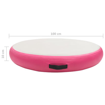 Inflatable Gymnastic Mat with Pump 100x100x10 cm PVC Pink