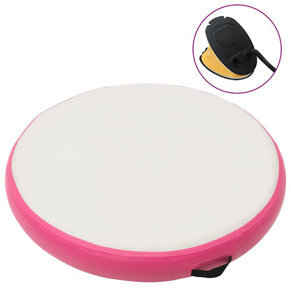 Inflatable Gymnastic Mat with Pump 100x100x15 cm PVC Pink