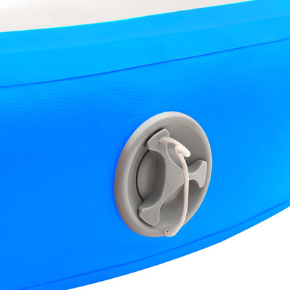 Inflatable Gymnastic Mat with Pump 100x100x15 cm PVC Blue