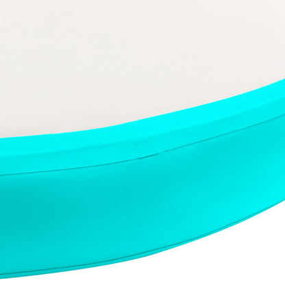 Inflatable Gymnastic Mat with Pump 100x100x15 cm PVC Green