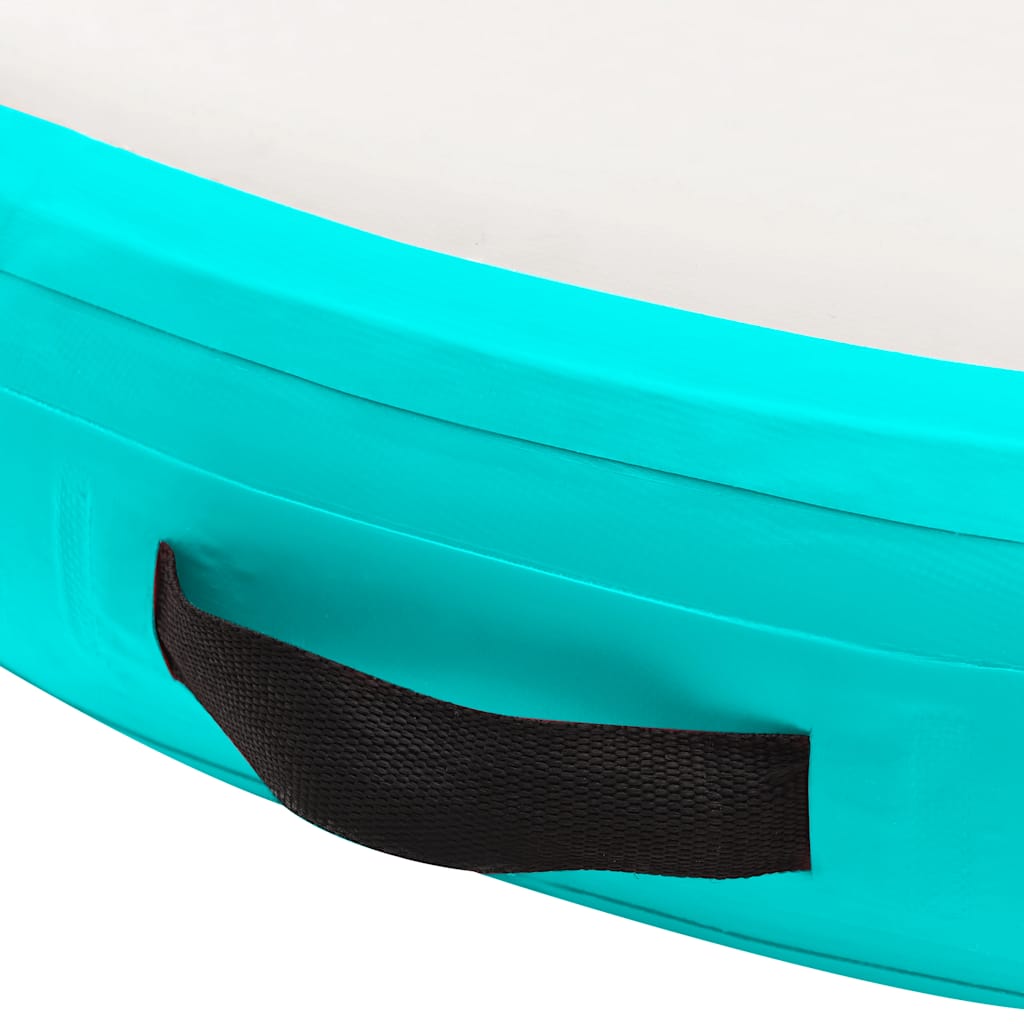 Inflatable Gymnastic Mat with Pump 100x100x15 cm PVC Green