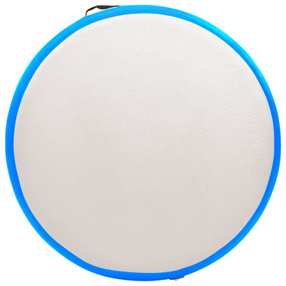 Inflatable Gymnastic Mat with Pump 100x100x20 cm PVC Blue