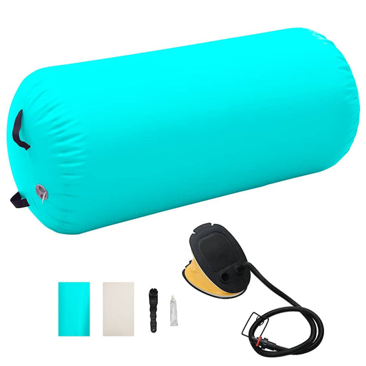 Inflatable Gymnastic Roll with Pump 120x90 cm PVC Green