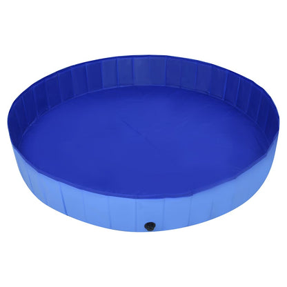 Foldable Dog Swimming Pool Blue 300x40 cm PVC