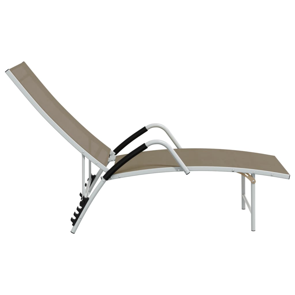 Sun Lounger | Taupe | Textilene, Aluminium | Standard