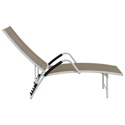 Sun Lounger | Taupe | Textilene, Aluminium | Standard
