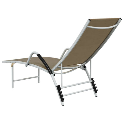 Sun Lounger | Taupe | Textilene, Aluminium | Standard