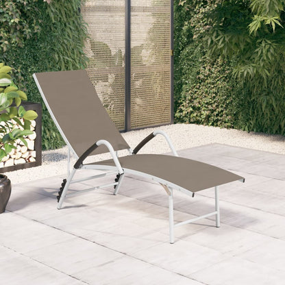 Sun Lounger | Taupe | Textilene, Aluminium | Standard