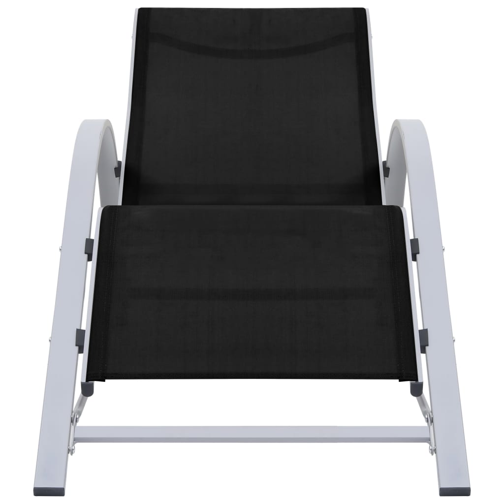 Sunlounger | Black | Textilene, Aluminium, Steel | Standard | Ergonomic