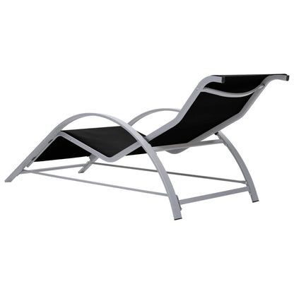 Sunlounger | Black | Textilene, Aluminium, Steel | Standard | Ergonomic