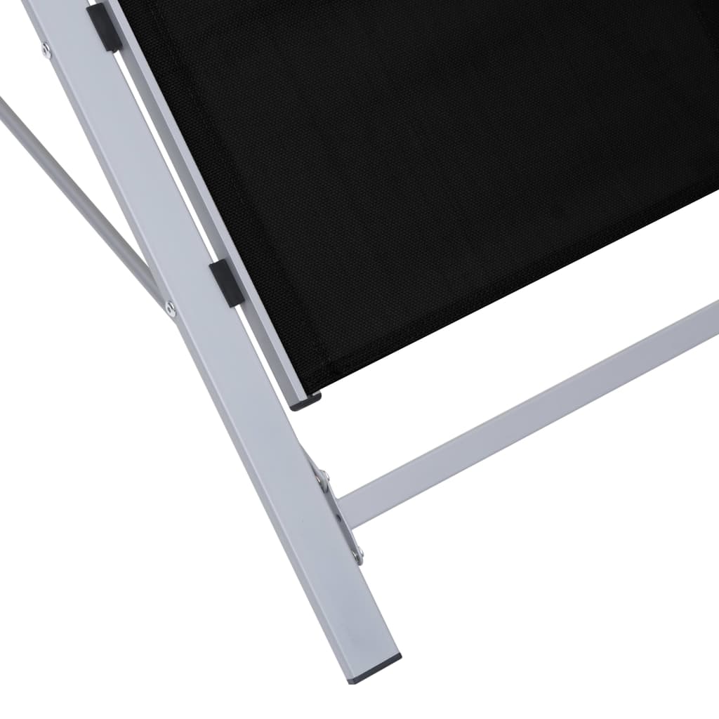 Sunlounger | Black | Textilene, Aluminium, Steel | Standard | Ergonomic