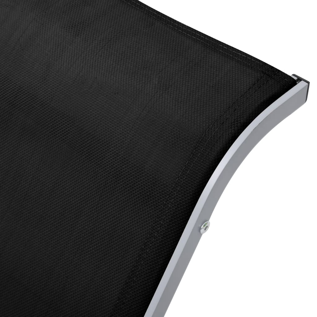 Sunlounger | Black | Textilene, Aluminium, Steel | Standard | Ergonomic