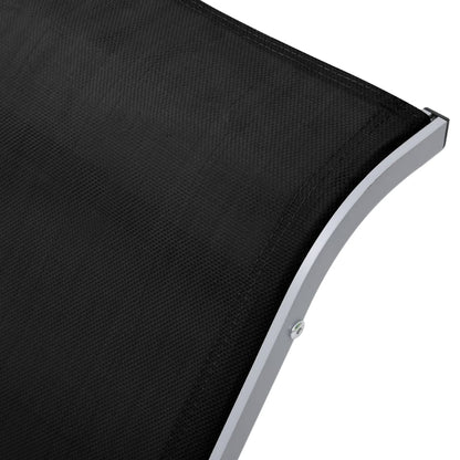 Sunlounger | Black | Textilene, Aluminium, Steel | Standard | Ergonomic
