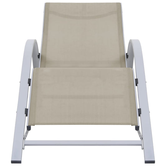 Sunlounger Textilene and Aluminium Cream