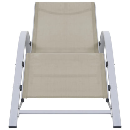 Sun Lounger | Cream for loungers, Black and Silver for table