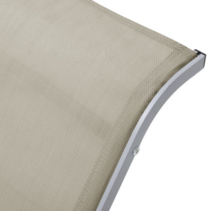 Sun Lounger | Cream for loungers, Black and Silver for table