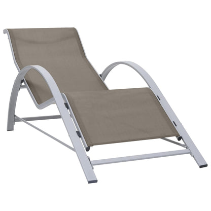 Sunlounger | Taupe | Textilene, Aluminium, Steel | Medium | Ergonomic