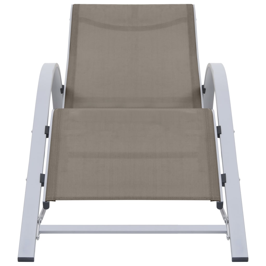 Sunlounger | Taupe | Textilene, Aluminium, Steel | Medium | Ergonomic