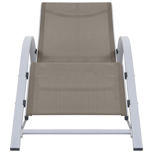 Sunlounger | Taupe | Textilene, Aluminium, Steel | Medium | Ergonomic