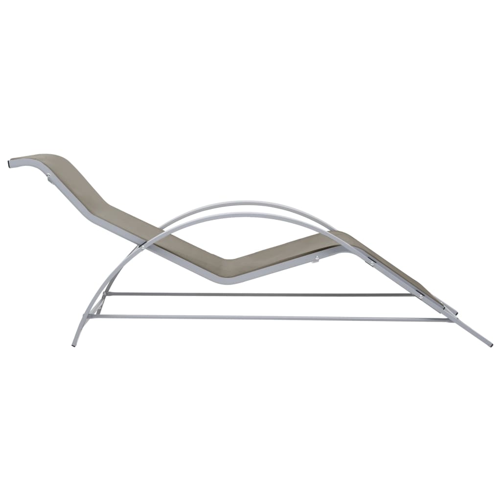 Sunlounger | Taupe | Textilene, Aluminium, Steel | Medium | Ergonomic