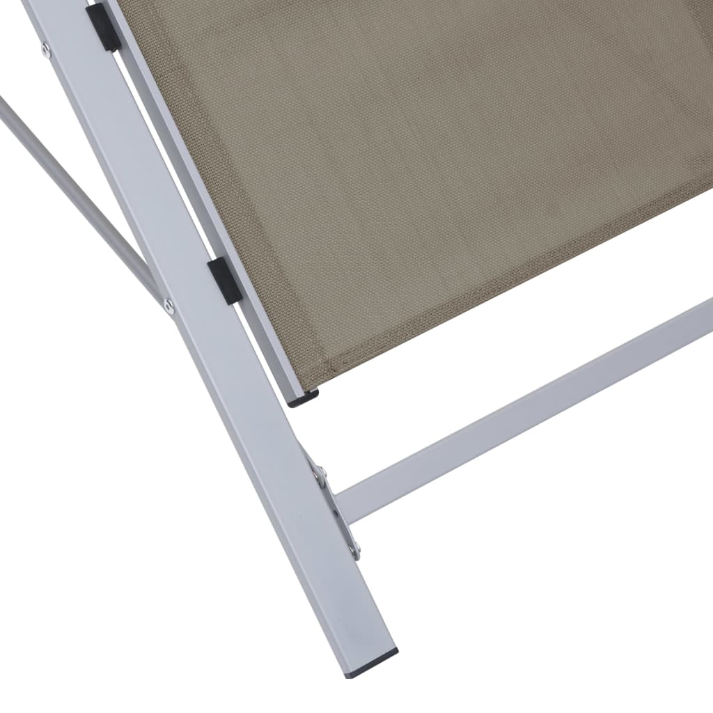 Sunlounger | Taupe | Textilene, Aluminium, Steel | Medium | Ergonomic