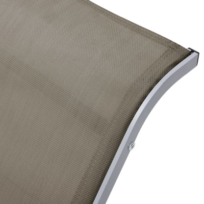 Sunlounger | Taupe | Textilene, Aluminium, Steel | Medium | Ergonomic