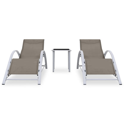 Sun Lounger | Taupe | Textilene, Aluminium, Steel | Standard