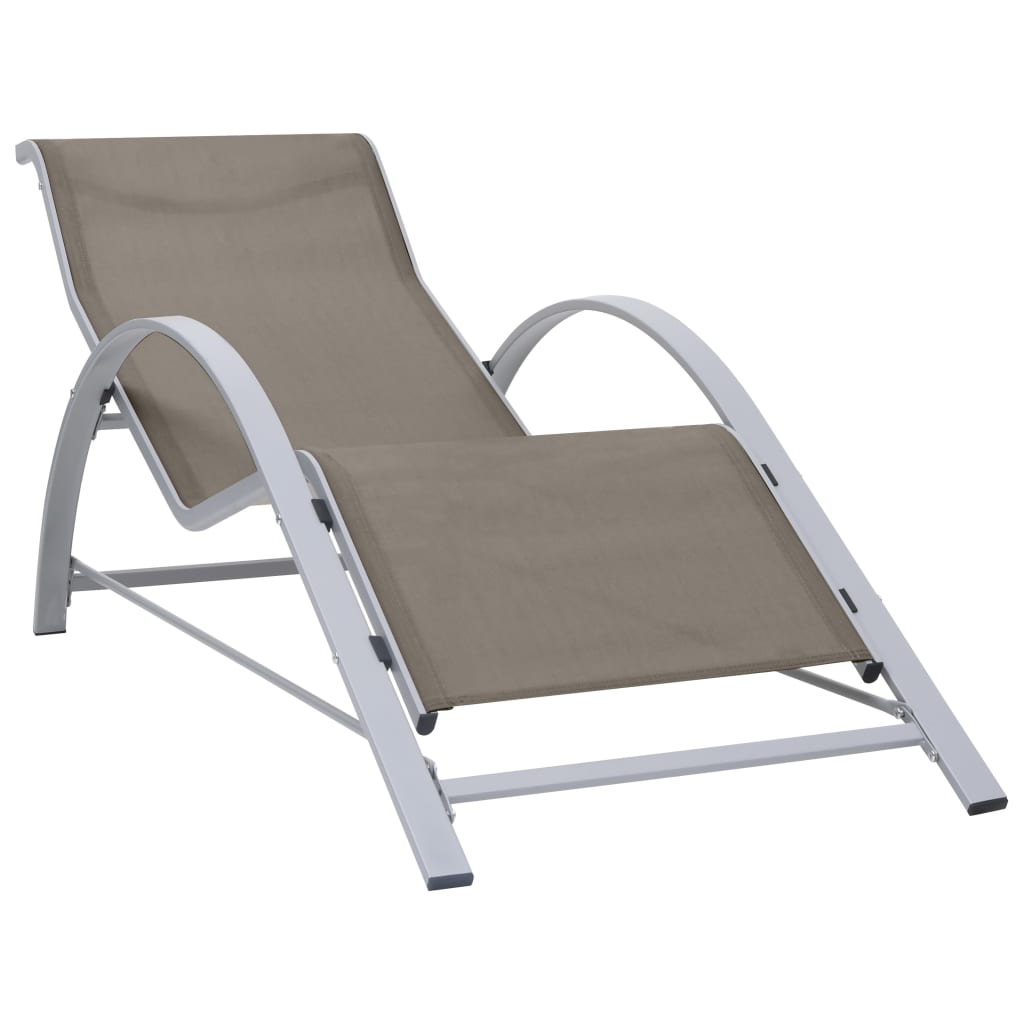Sun Lounger | Taupe | Textilene, Aluminium, Steel | Standard