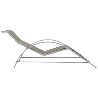 Sun Lounger | Taupe | Textilene, Aluminium, Steel | Standard
